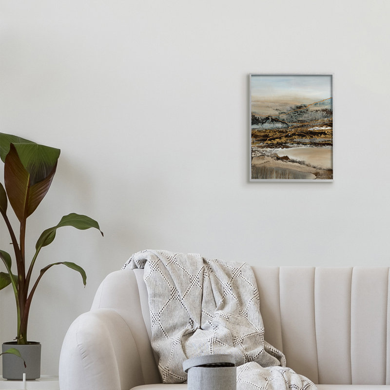 «Abstract Snowy Mountain Range» par Ruth Fromstein - impression, H 14 po x l 11 po, Estampe numérique Farmhouse