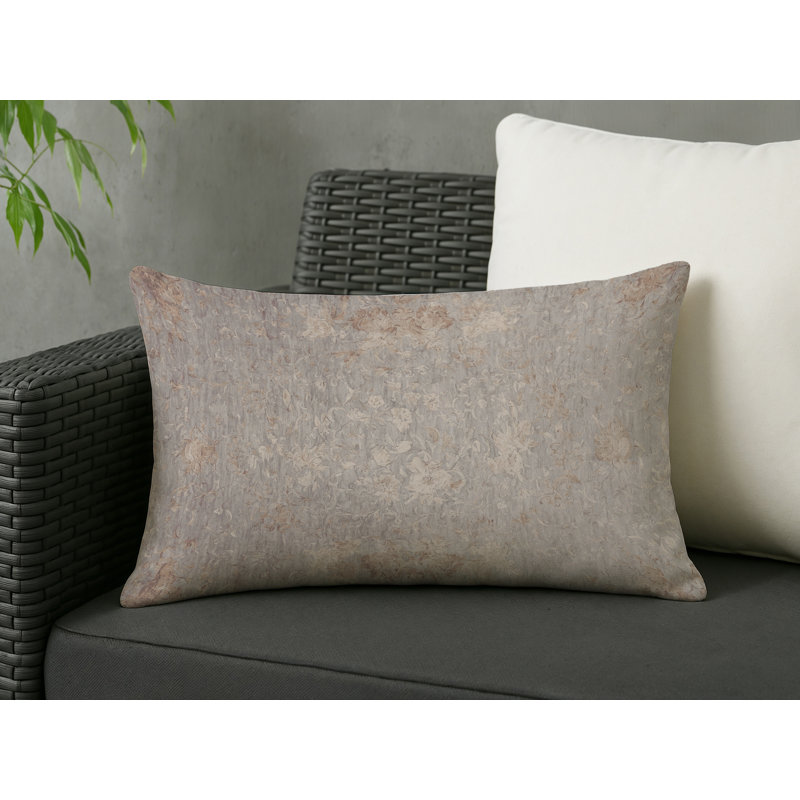 Coussin décoratif intérieur et extérieur Modern, Gris abstrait 40, Rectangle H 20 po x l 14 po