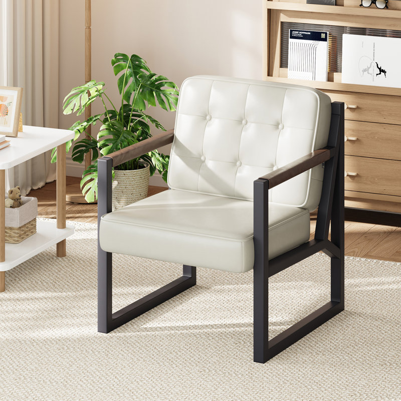 Fauteuil d'appoint Modern, Similicuir beige