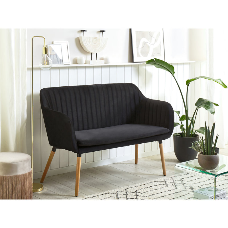 Mireille Velvet Sofa, Black