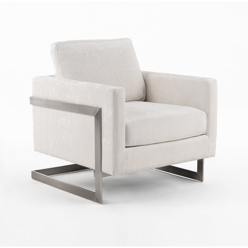 Lozka Upholstered Armchair, Silver
