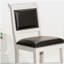 Tabouret de comptoir, finition blanc antique
