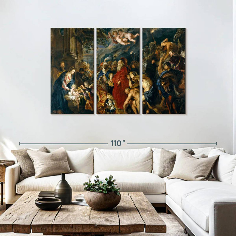 Leisha adoration des mages 1609, H 48 po x l 74 po