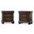 26" Wide Classic Solid Wood 3-drawer Nightstand, Coffee Brown-121977400