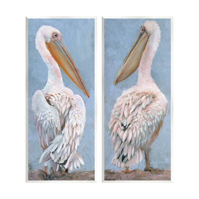 «Classic Pelicans Gazing», ensemble de 2 plaques murales par Steller Design Studio