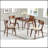 Retro Chestnut Dining Table With Angled Legs