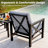 Cazenovia 2 - Person Outdoor Metal Seating Group with 6" Olefin Cushions-2122872133