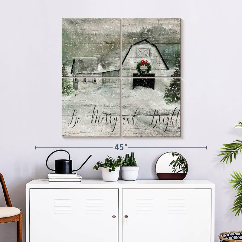 Lelend Merry And Bright Barn, 32" H x 32" W