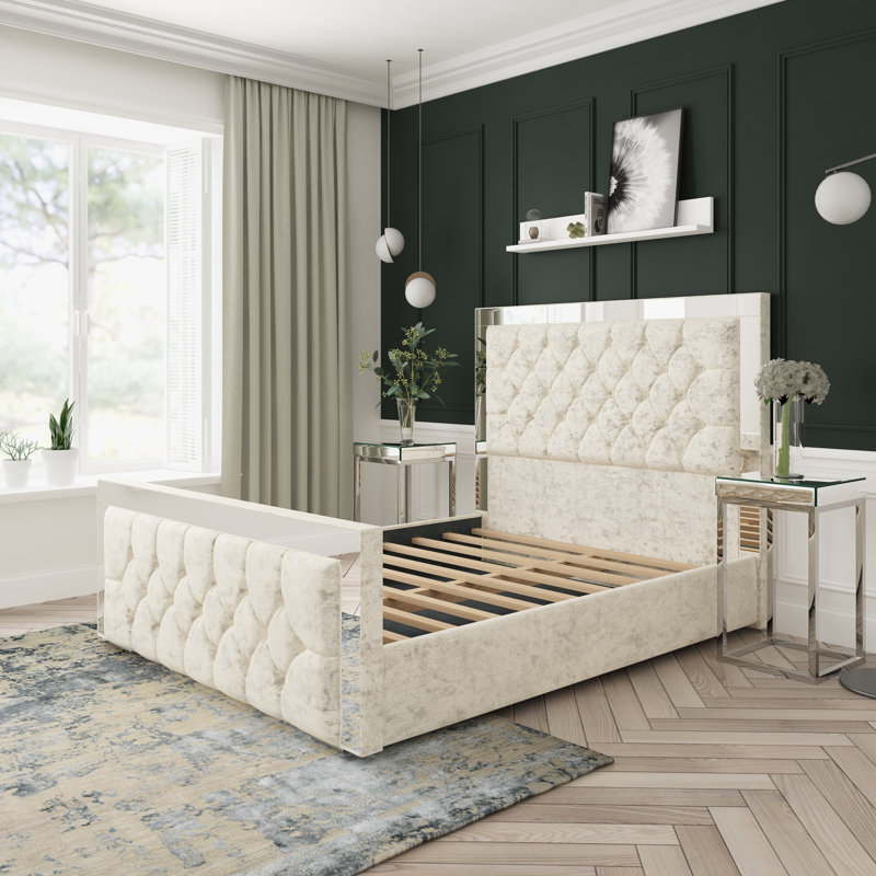 Upholstered Divan Bed, Small Single (2'6), Crean