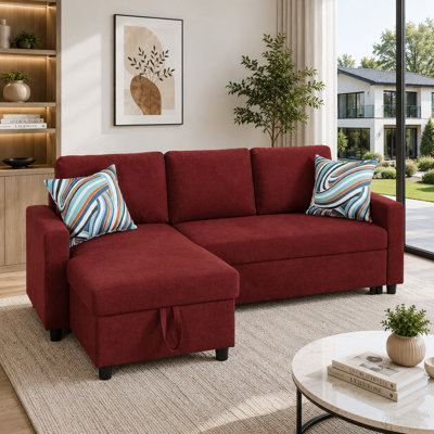 Carlheinz 83" L-Shaped Storage Sleeper Sofa Bed