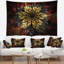 Tapisserie d'art numérique Fractal Flower Yellow Red-28488030