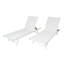 Ensemble de 2 chaises longues d'extérieur