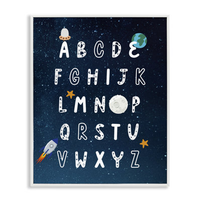 Astronomy Alphabet Chart Framed Giclee Art by Daniela Santiago