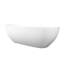 Baignoire autoportante à surface solide de 68,9 pouces, blanc mat, forme ovale, type trempage, style contemporain, texture de haute qualité, pour pouces de salle de bain, surface, finition, moderne et minimaliste, facile