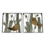 Décoration murale en bois et en métal oiseaux et branches