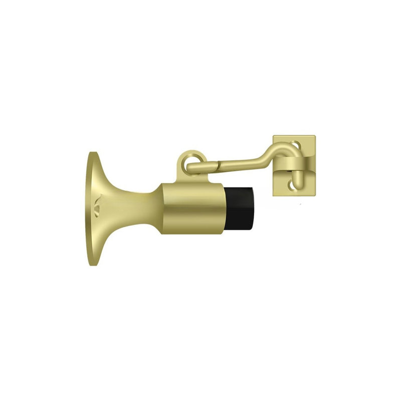 Door Stop, Polished Brass