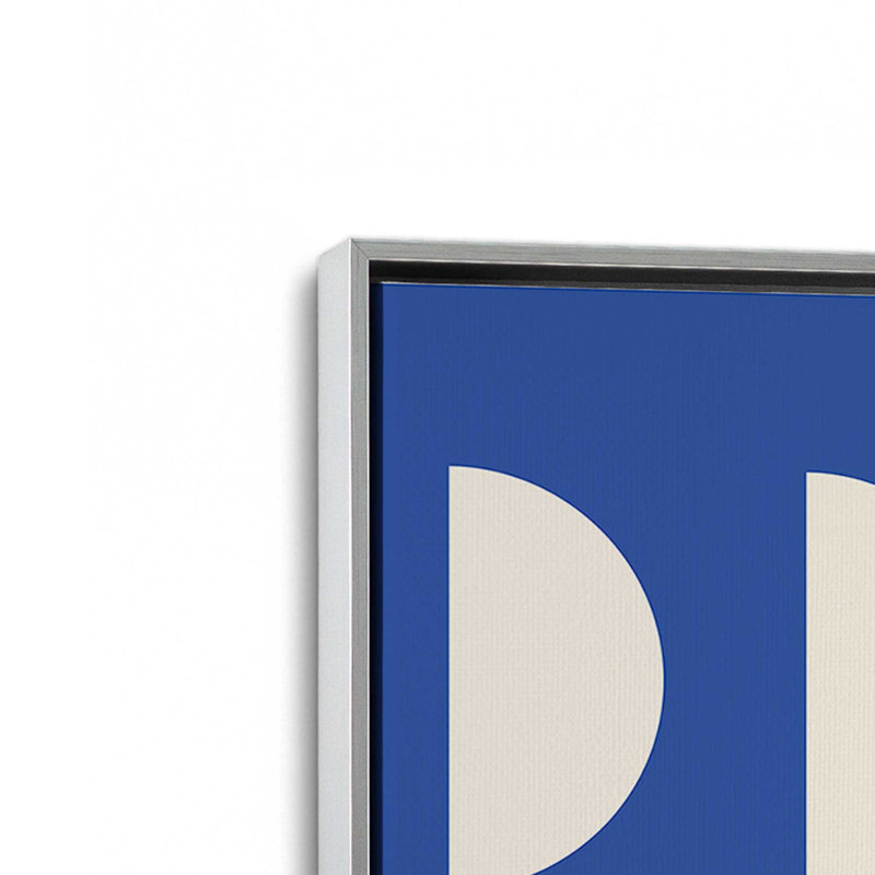 "Bauhaus bleu et jaune", H 12,75 po x l 8,75 po, Chrome poli
