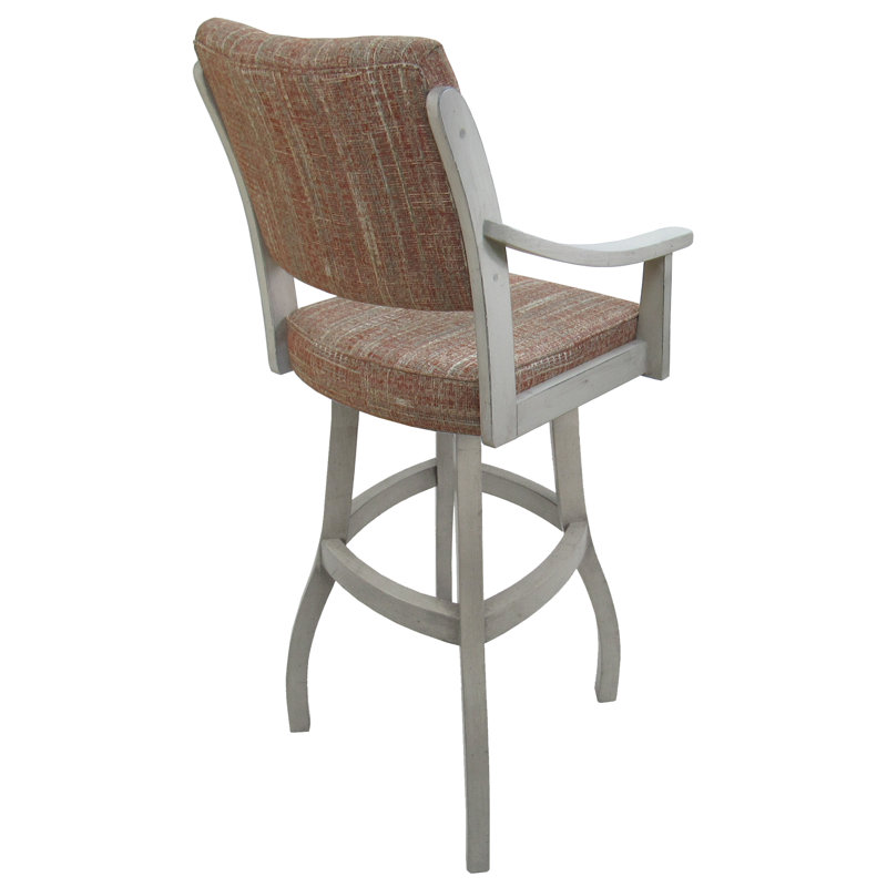 Adaly Extra Tall Swivel Wood Stool, Gray/Brown, Extra Tall(34” Seat Height)