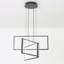 Kanise 3-Light Modern Chandelier Rectangular Black Cage Kitchen Island Pendant with Remote-205194047