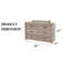 Mobilier de chambre à coucher à 6 tiroirs en métal style rustique avec commode 1 pièce