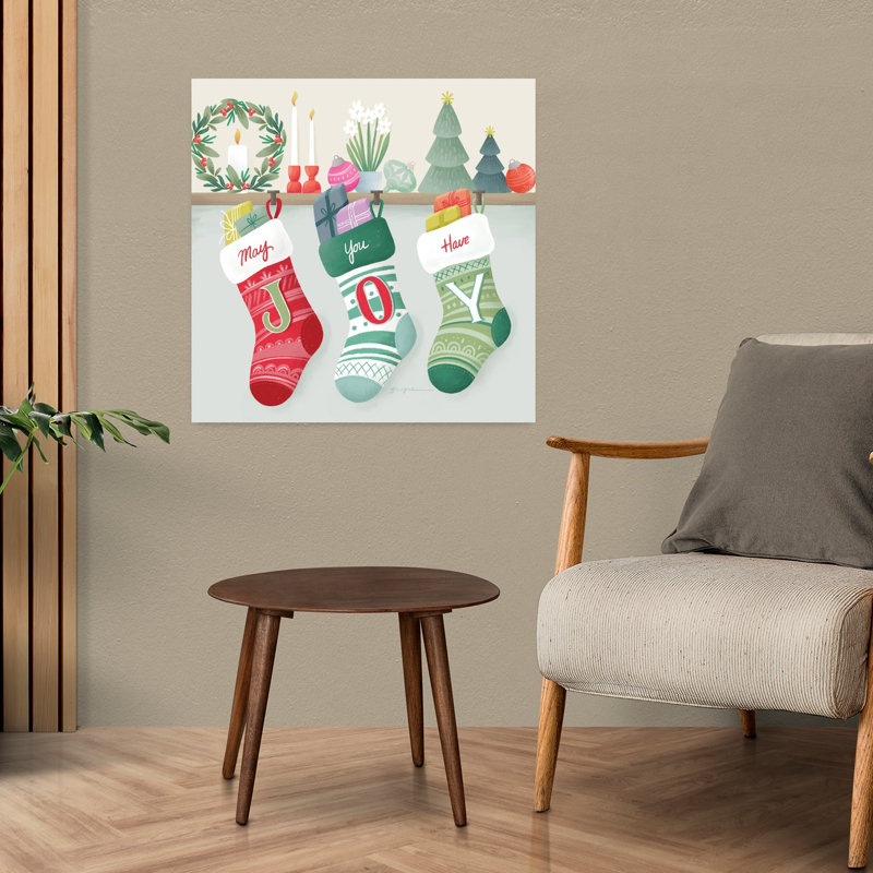 Art contemporain de Noël avec bougies, H 24 po x l 24 po