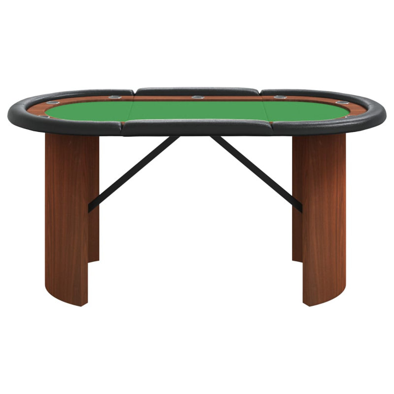 Hiram Freeport Park 160cm 10 - Player Foldable Poker Table, Green