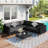 4-Pieces Outdoor Wicker Sofa Set