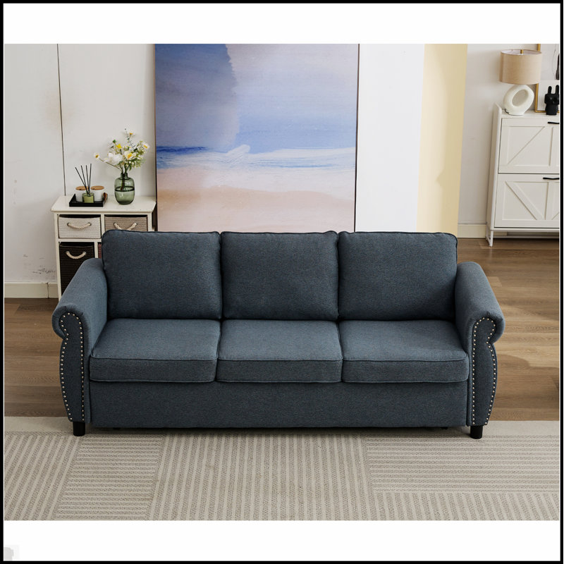 Canapé-lit convertible polyvalent avec matelas en mousse à mémoire de forme et rampe élégante pour une vie confortable