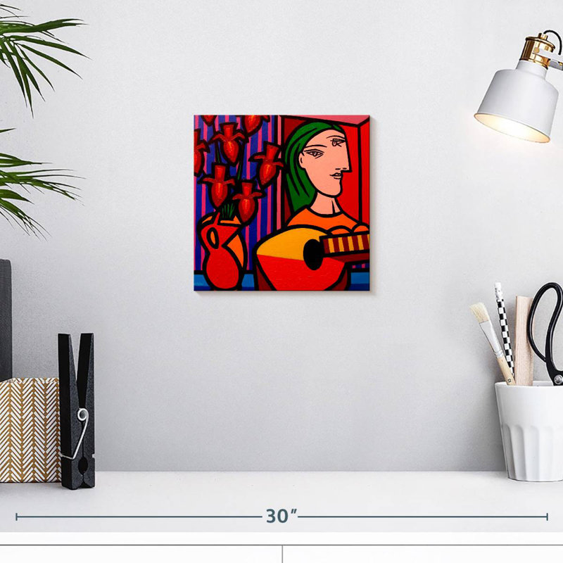 Leisha hommage à Picasso II, H 10 po x l 10 po