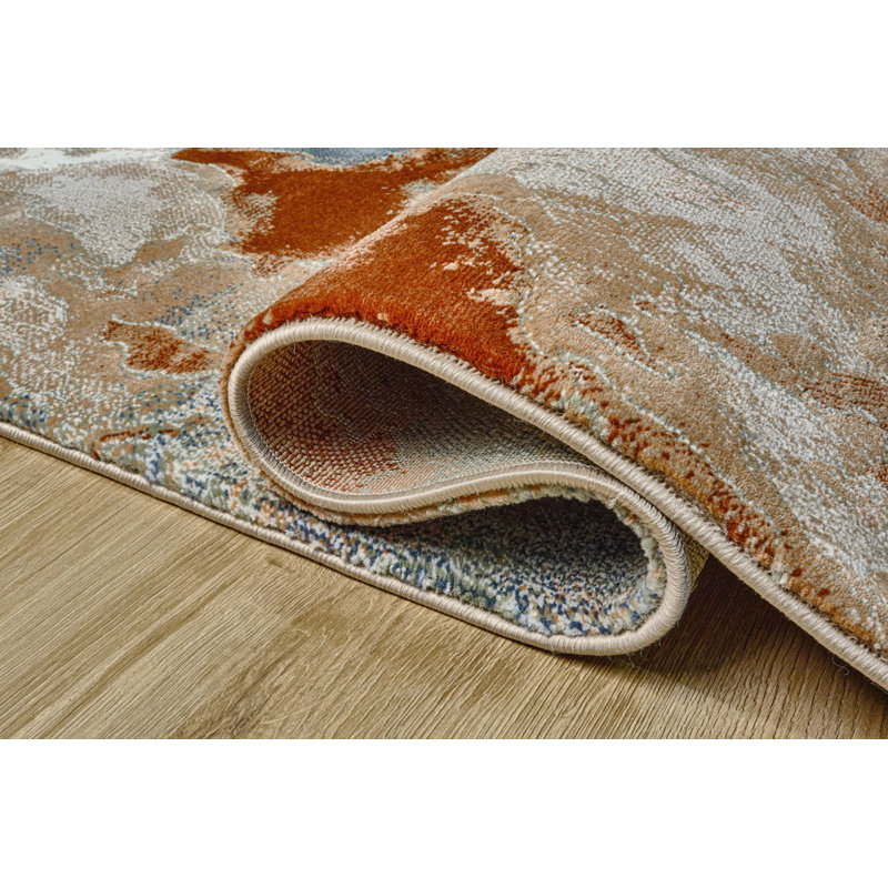 Tapis contemporain abstrait de la collection Blace, 8 pi x 10 pi