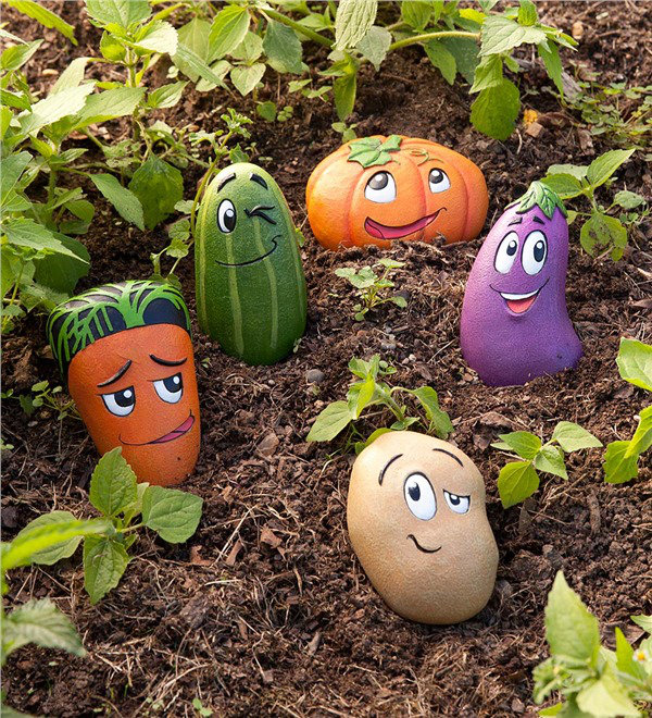 Ensemble de 5 pierres de jardin