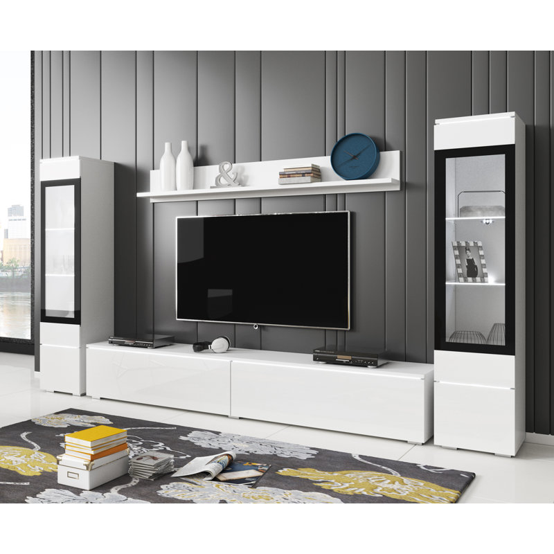 Dorfman TV Stand for TVs up to 78", White