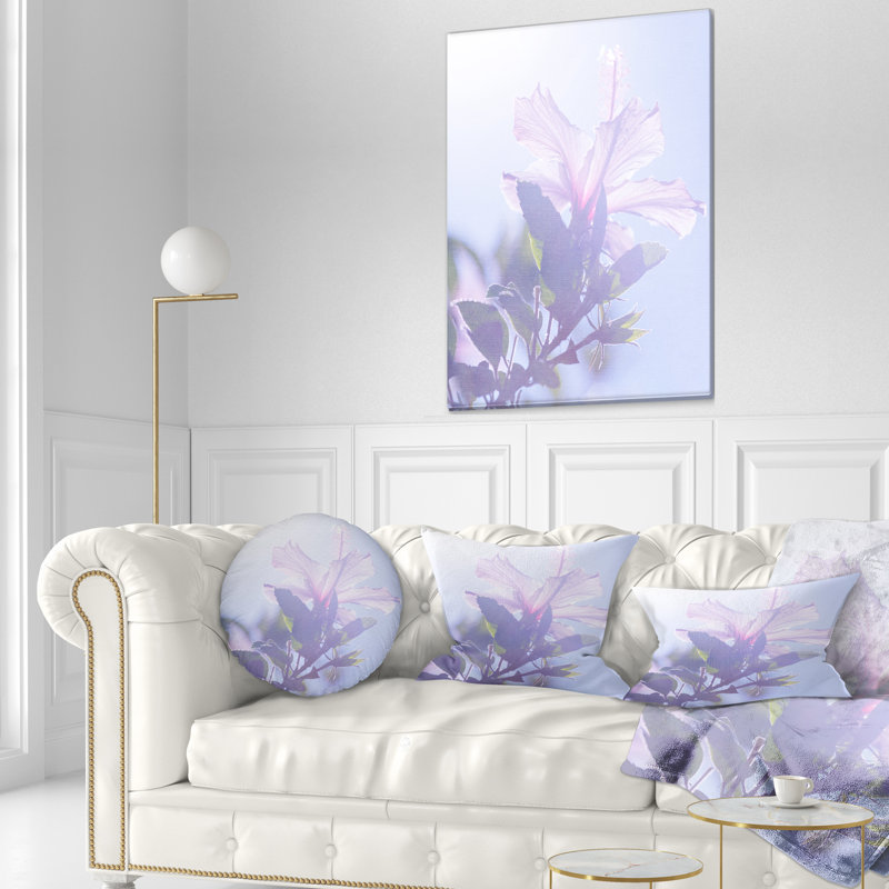 Fleur d'hibiscus rose à Hawaï - Coussin imprimé floral, 16 po x 1 po, Coussin décoratif