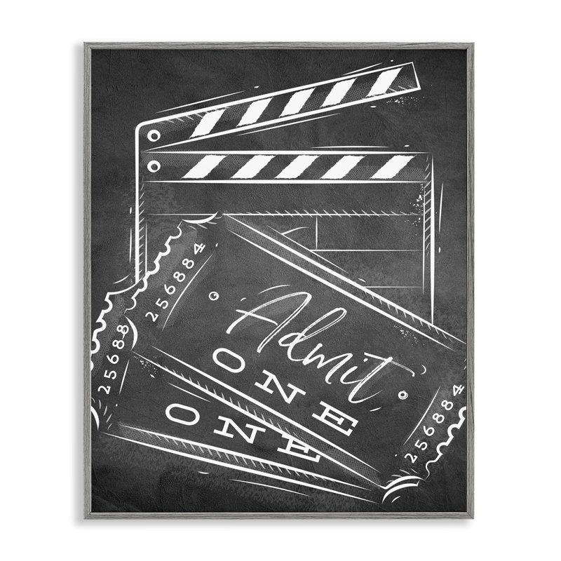«Admit One Movie Billet», estampe numérique, conception de Kim Allen, Estampe numérique Farmhouse, H 30 po x l 24 po