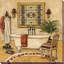 «Art Deco Bath II (Square)» par Charlene Olson, reproduction-184532179-184532191