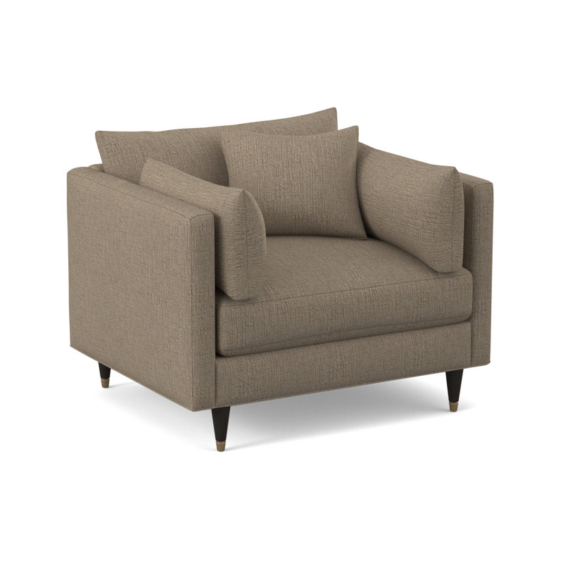 Touffeté de 45 po de largeur Zehava, Chenille en chrome Heavenly