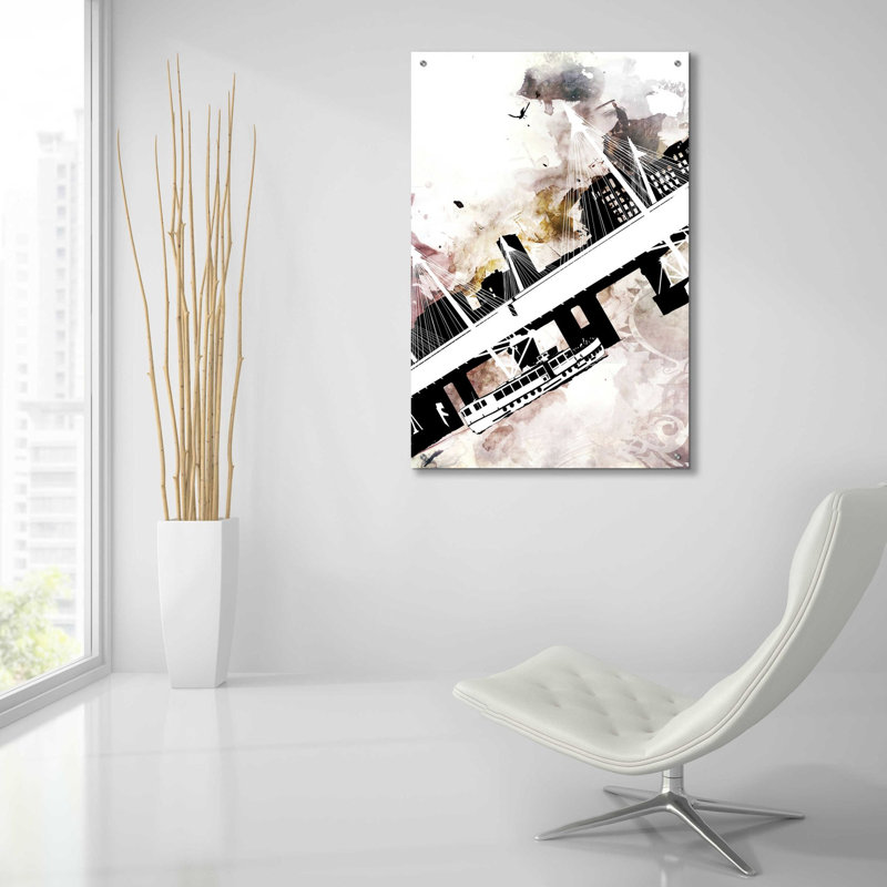 «Crossing 2» par Jonathan Lam, art mural en verre acrylique, H 36 po x l 24 po x P 0,2 po