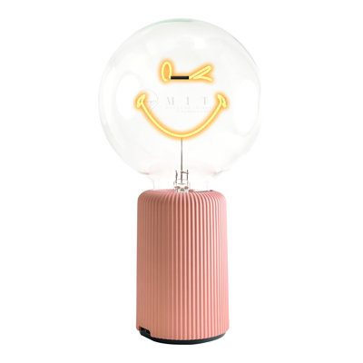 Lampe de table ambre avec base SMILEY