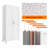 Set of 2 Steel Storage Cabinet with Adjustable Shelves, Slim 2-Door Organizer for Garage, Laundry, Bedroom, Cream-571317071
