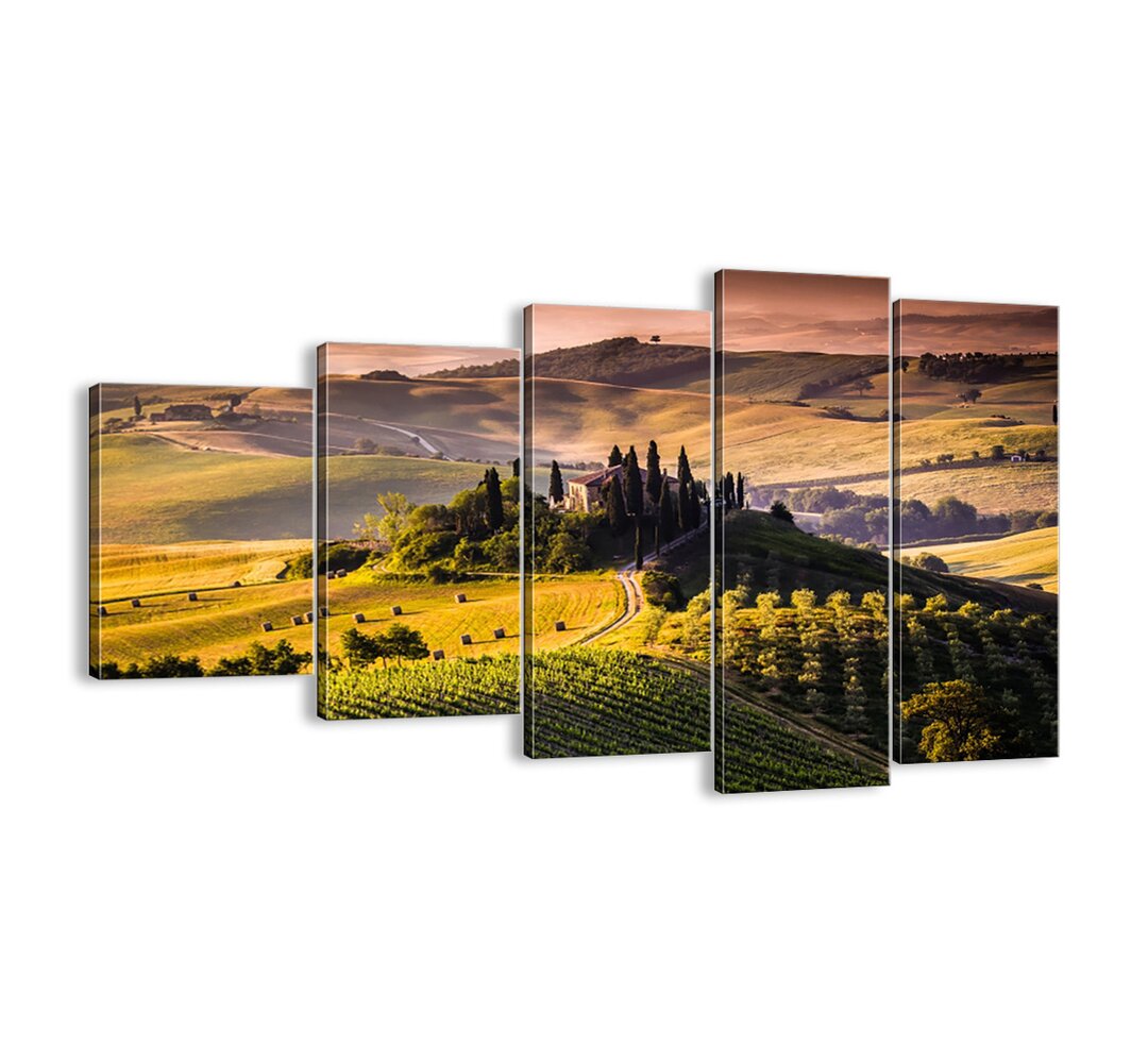 5-tlg. Leinwandbilder-Set - Fotografie „Arkadia - Tuscan Landscape”