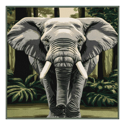  Washable African Forest Elephant Wildlife Area Rug