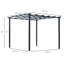 Arkose 3m x 3m Metal Pergola