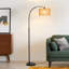 175cm Rattan Arched/Arc Floor Lamp