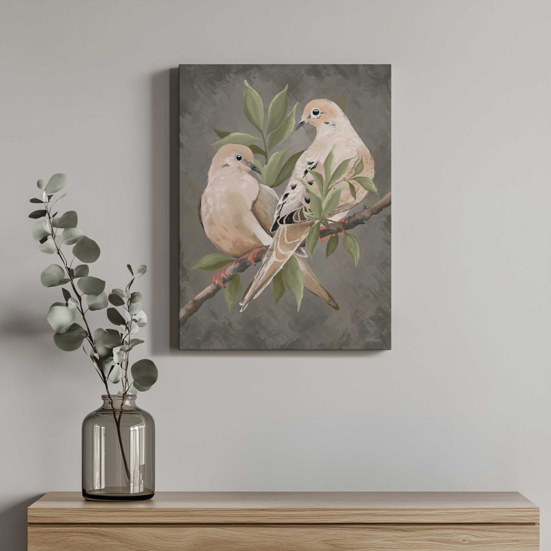 «Dove pair» par Cat Thurman Designs, reproduction d'art, Toile non encadrée, L 12 po x H 16 po, Ne s’applique pas