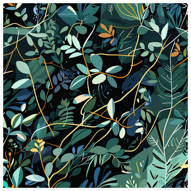 Couvre-lit matelassé Leafy Botanical Illustration toutes tailles, Lit simple