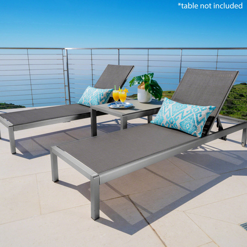 Ensemble de 2 chaises longues