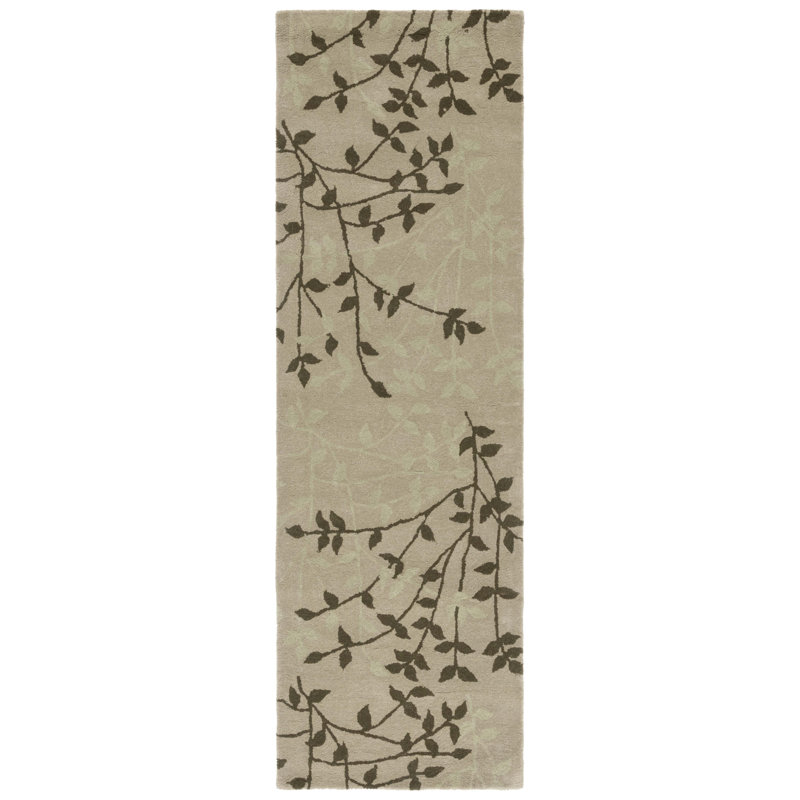 Avayah Soho Hand Tufted Wool And Viscose Floral Rug, Runner 2'6" x 8'