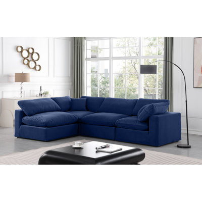 Canapé modulaire réversible en velours Hulene