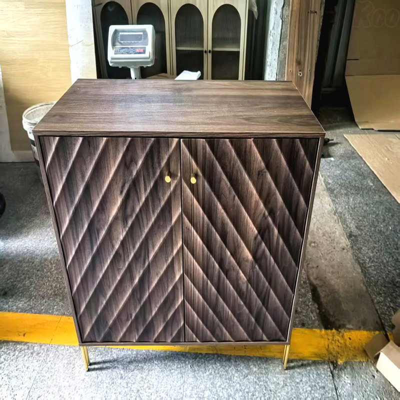 Buffet avec rangement - Style Mid-Century moderne, noyer, pour le salon et la salle à manger