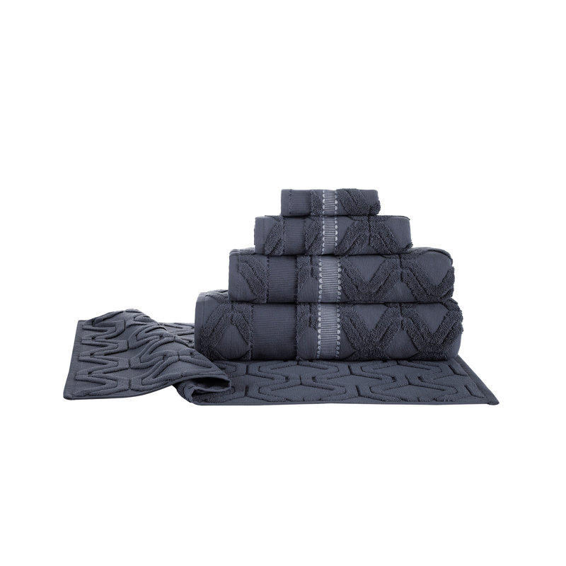 Essuie-mains 2 pièces Brooks Brothers, Anthracite